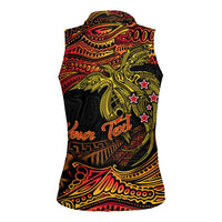 Papua New Guinea 50th Independence Day Women Sleeveless Polo Shirt Culture Spirit and Sovereignty