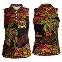Papua New Guinea 50th Independence Day Women Sleeveless Polo Shirt Culture Spirit and Sovereignty