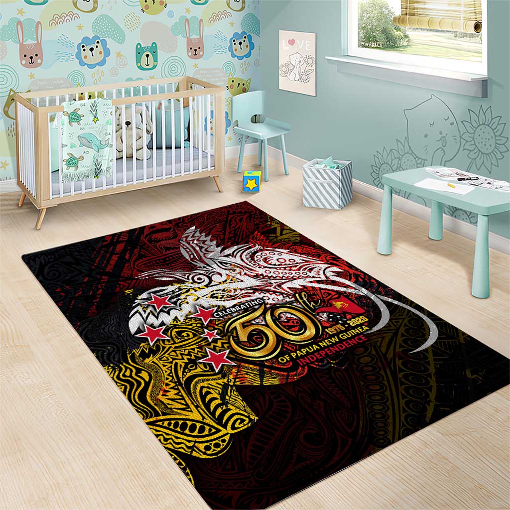 PNG 1975 - 2025 Area Rug Papua New Guinea 50th Independence Anniversary
