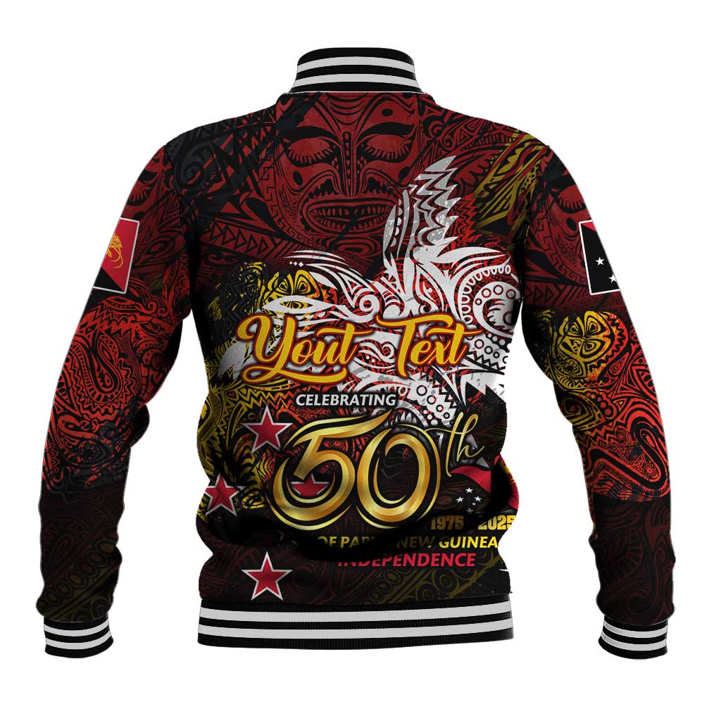 PNG 1975 - 2025 Baseball Jacket Papua New Guinea 50th Independence Anniversary