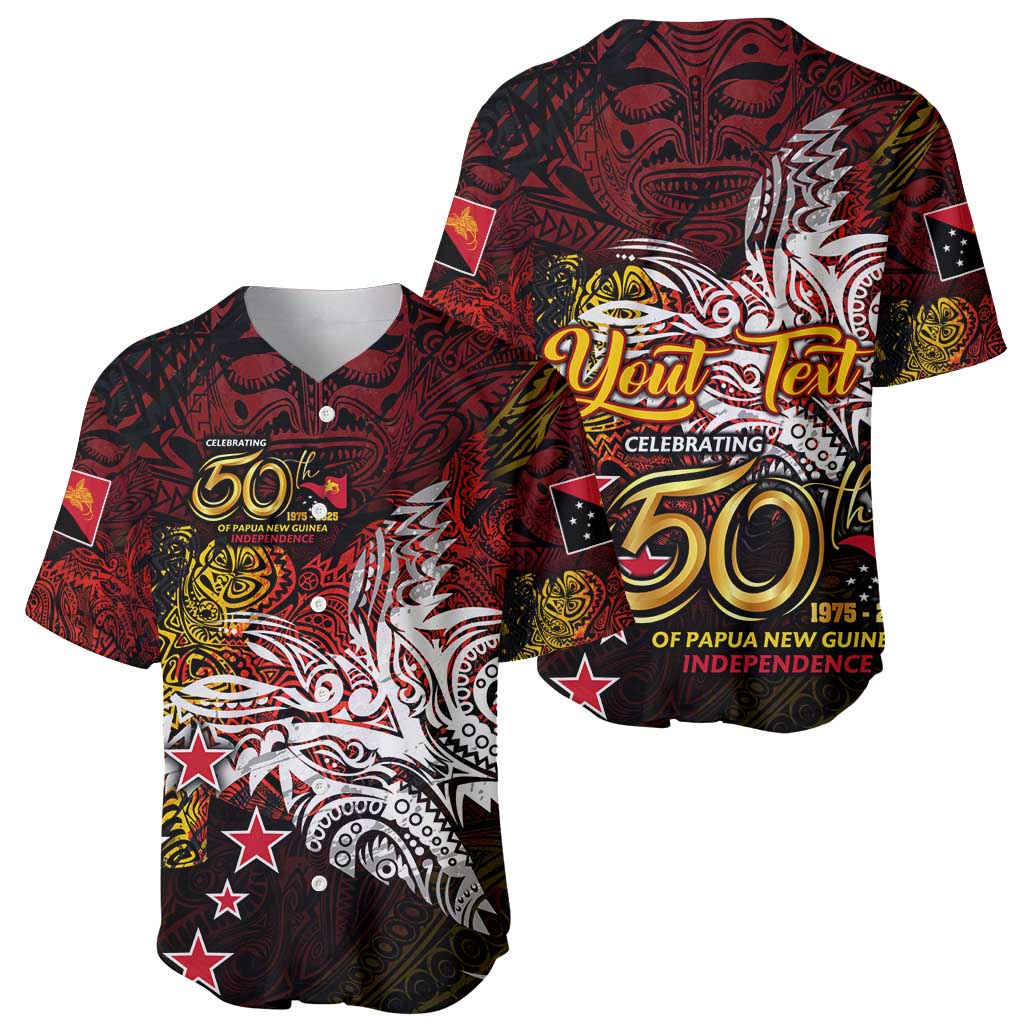 PNG 1975 - 2025 Baseball Jersey Papua New Guinea 50th Independence Anniversary