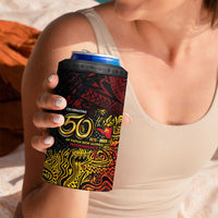 PNG 1975 - 2025 4 in 1 Can Cooler Tumbler Papua New Guinea 50th Independence Anniversary