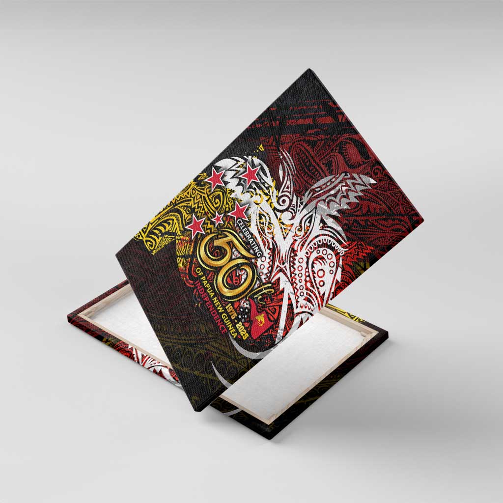 PNG 1975 - 2025 Canvas Wall Art Papua New Guinea 50th Independence Anniversary