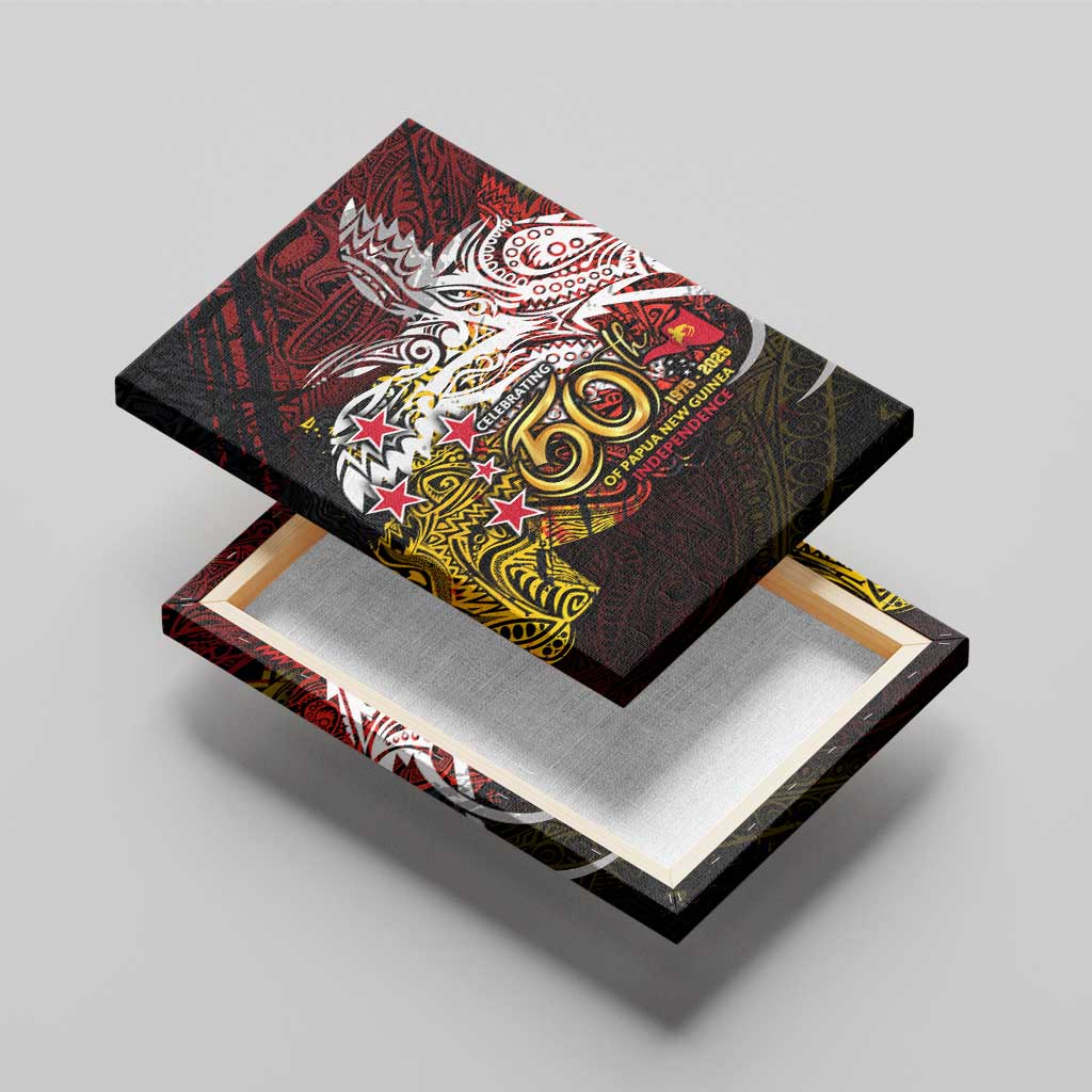 PNG 1975 - 2025 Canvas Wall Art Papua New Guinea 50th Independence Anniversary