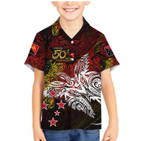 PNG 1975 - 2025 Family Matching Mermaid Dress and Hawaiian Shirt Papua New Guinea 50th Independence Anniversary