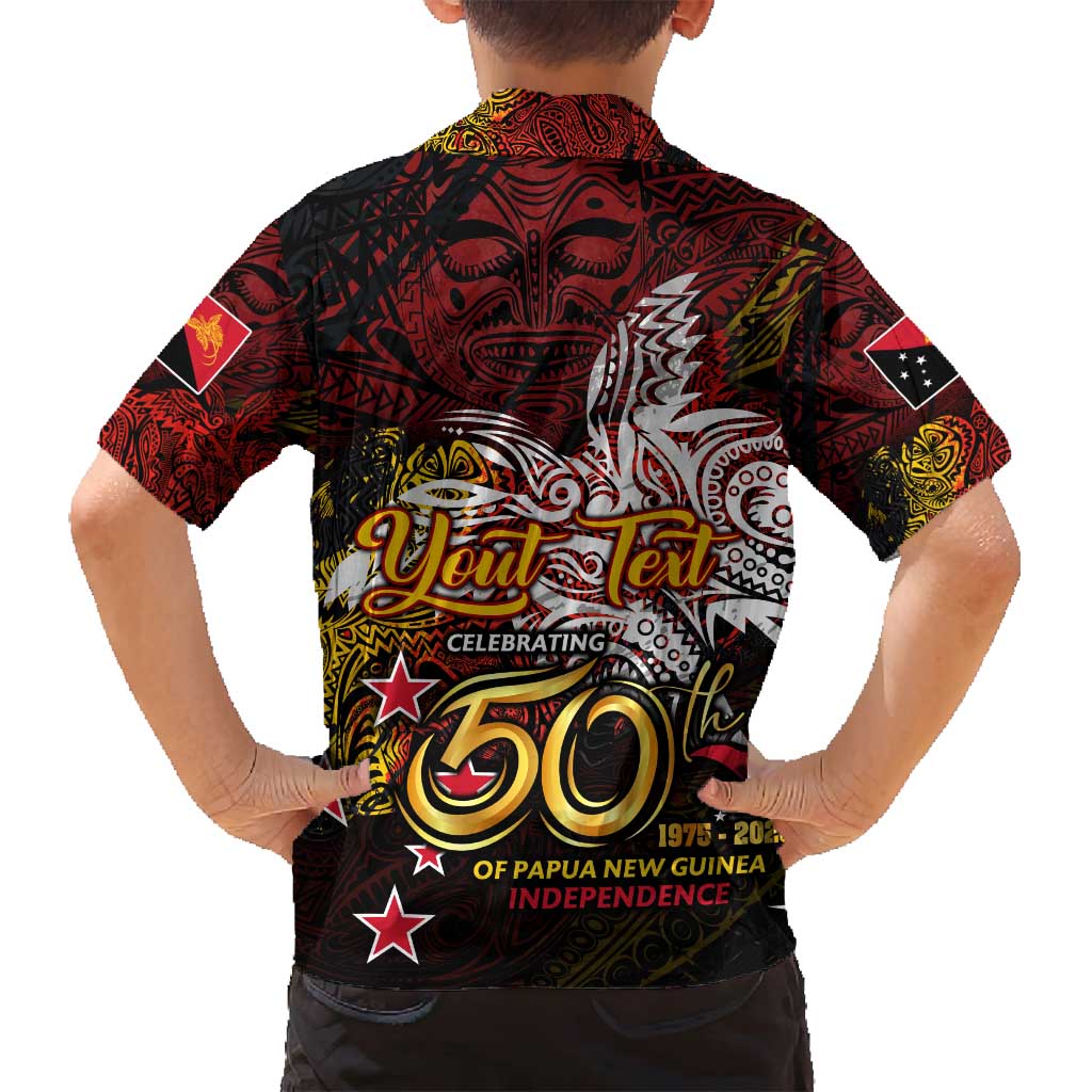 PNG 1975 - 2025 Family Matching Tank Maxi Dress and Hawaiian Shirt Papua New Guinea 50th Independence Anniversary