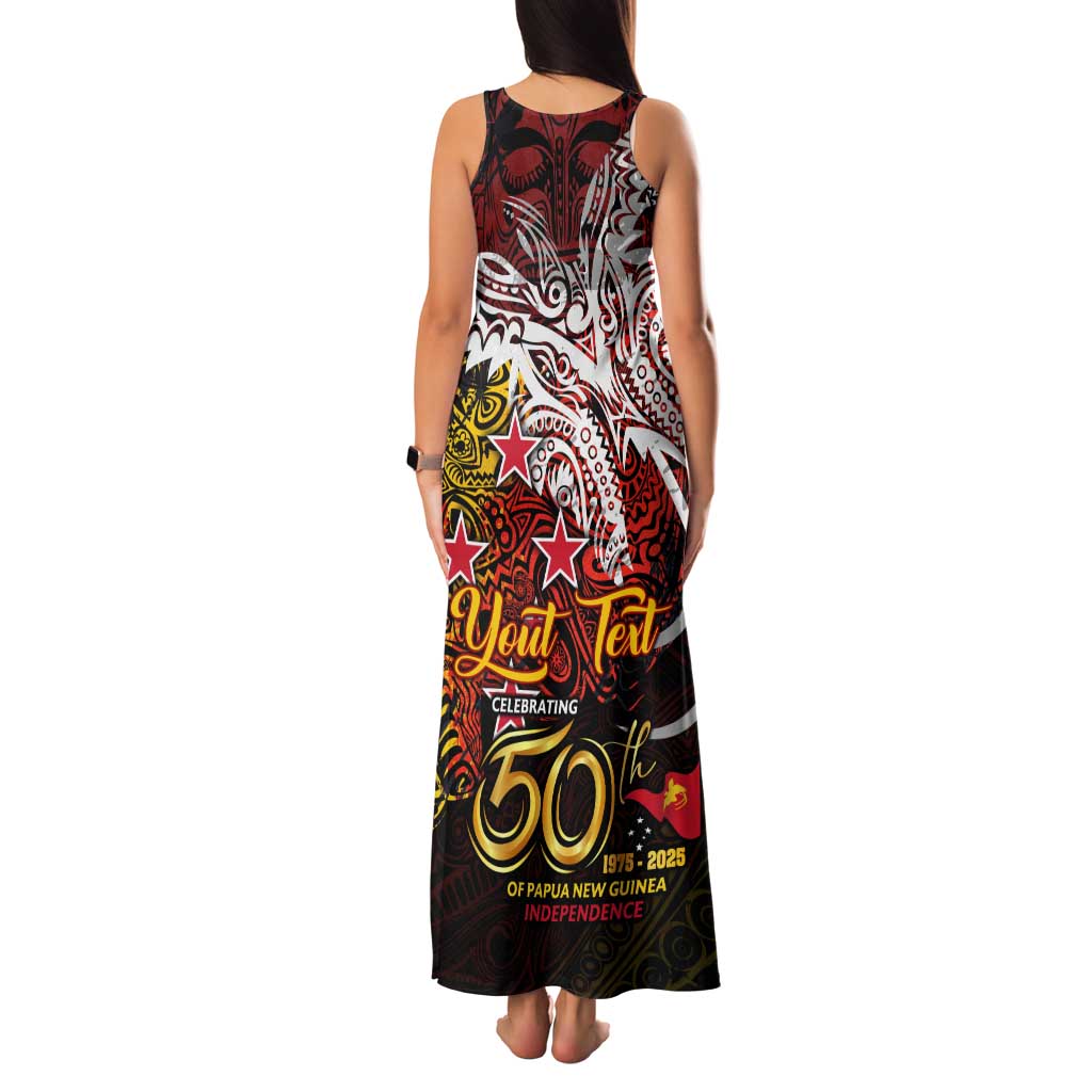 PNG 1975 - 2025 Family Matching Tank Maxi Dress and Hawaiian Shirt Papua New Guinea 50th Independence Anniversary