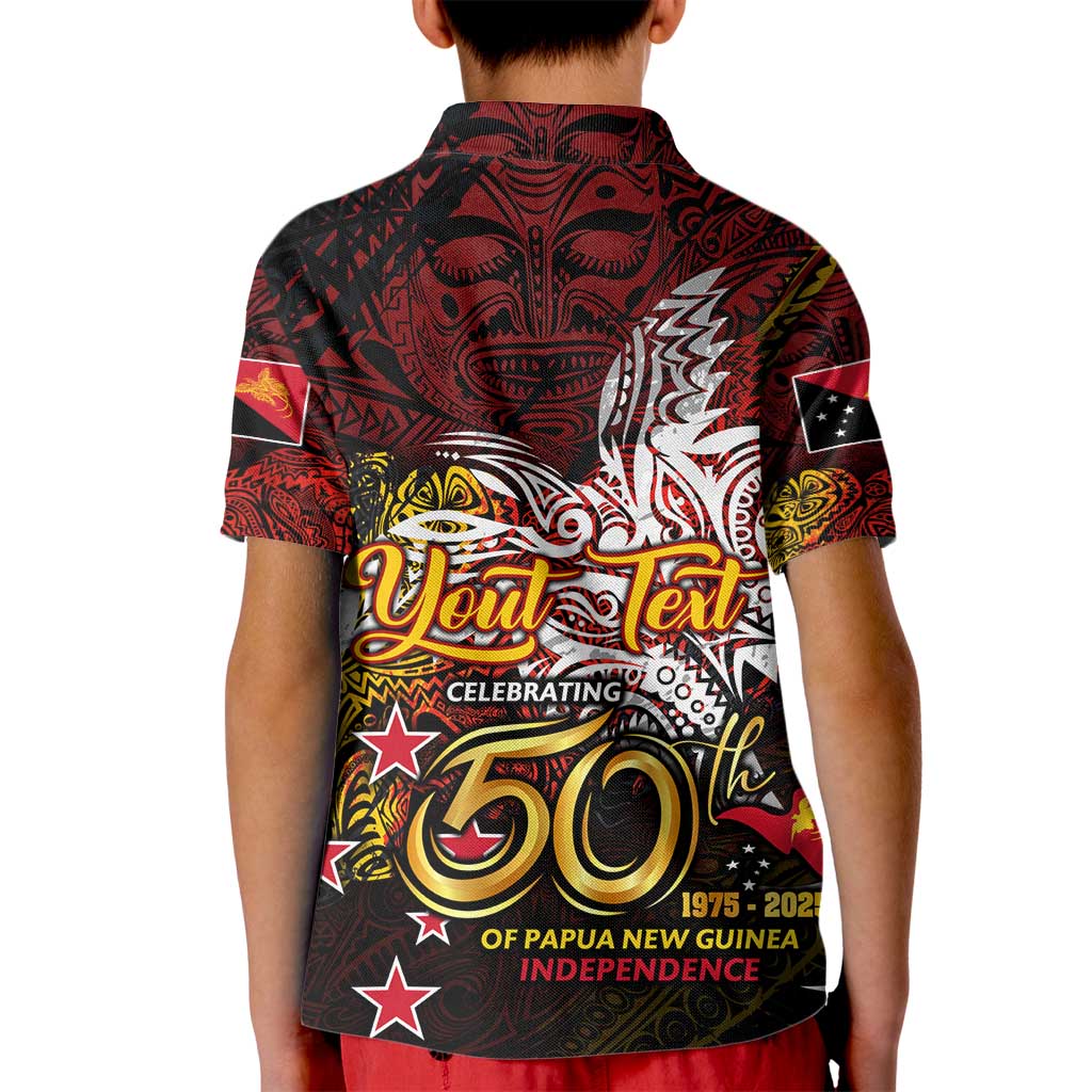 PNG 1975 - 2025 Kid Polo Shirt Papua New Guinea 50th Independence Anniversary