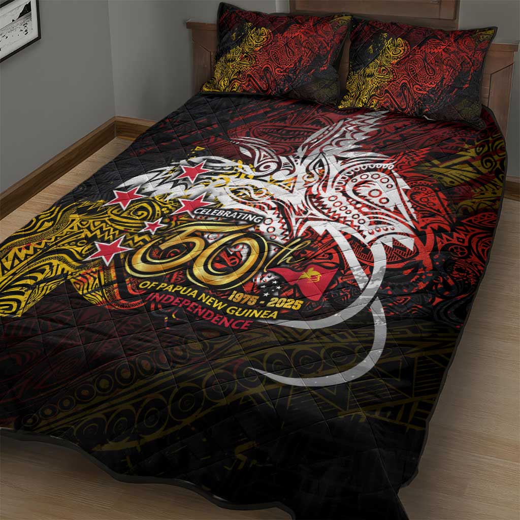 PNG 1975 - 2025 Quilt Bed Set Papua New Guinea 50th Independence Anniversary