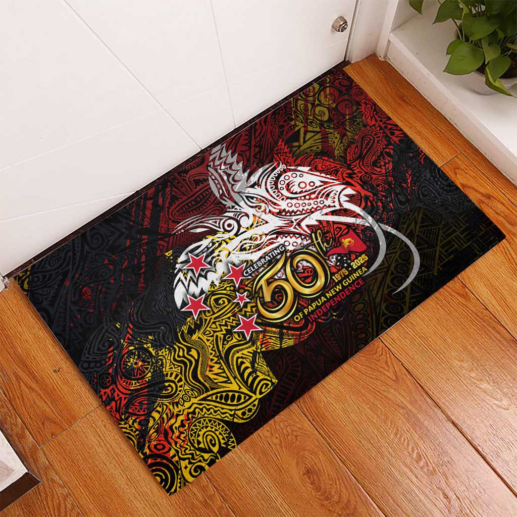 PNG 1975 - 2025 Rubber Doormat Papua New Guinea 50th Independence Anniversary