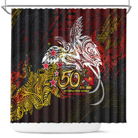 PNG 1975 - 2025 Shower Curtain Papua New Guinea 50th Independence Anniversary