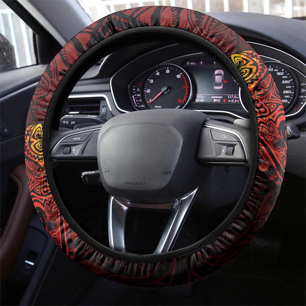 PNG 1975 - 2025 Steering Wheel Cover Papua New Guinea 50th Independence Anniversary