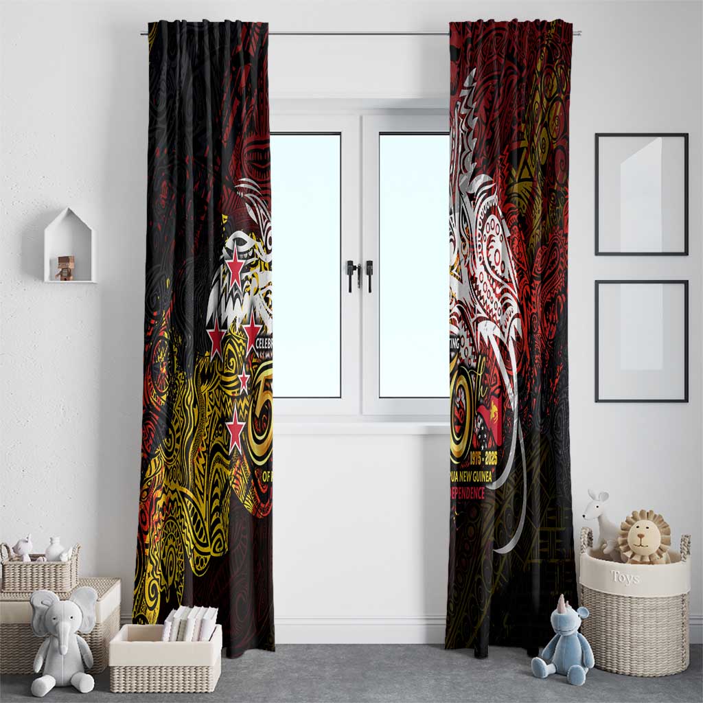 PNG 1975 - 2025 Window Curtain Papua New Guinea 50th Independence Anniversary
