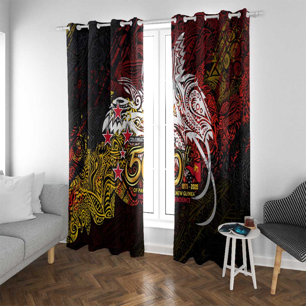 PNG 1975 - 2025 Window Curtain Papua New Guinea 50th Independence Anniversary