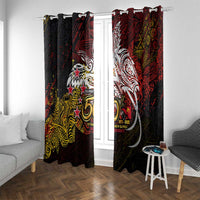 PNG 1975 - 2025 Window Curtain Papua New Guinea 50th Independence Anniversary