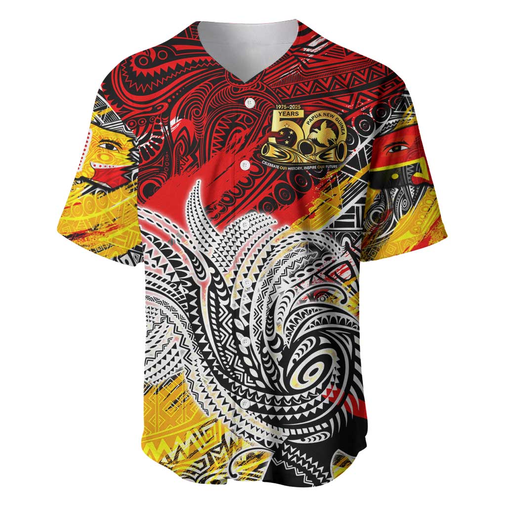 Papua New Guinea 50th Independence Day Baseball Jersey Celebrate Our History, Inspire Our Future