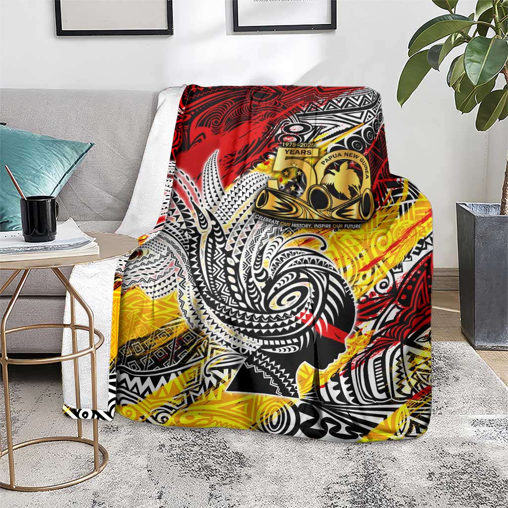Papua New Guinea 50th Independence Day Blanket Celebrate Our History, Inspire Our Future