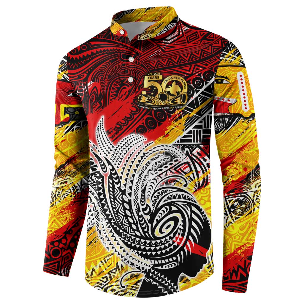 Papua New Guinea 50th Independence Day Button Sweatshirt Celebrate Our History, Inspire Our Future