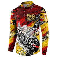 Papua New Guinea 50th Independence Day Button Sweatshirt Celebrate Our History, Inspire Our Future