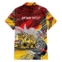 Papua New Guinea 50th Independence Day Family Matching Long Sleeve Bodycon Dress and Hawaiian Shirt Celebrate Our History, Inspire Our Future