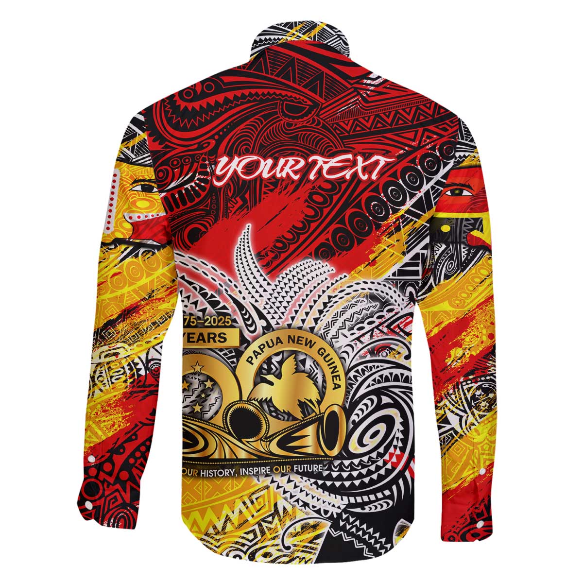 Papua New Guinea 50th Independence Day Family Matching Off The Shoulder Long Sleeve Dress and Hawaiian Shirt Celebrate Our History, Inspire Our Future