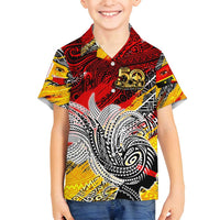 Papua New Guinea 50th Independence Day Family Matching Tank Maxi Dress and Hawaiian Shirt Celebrate Our History, Inspire Our Future
