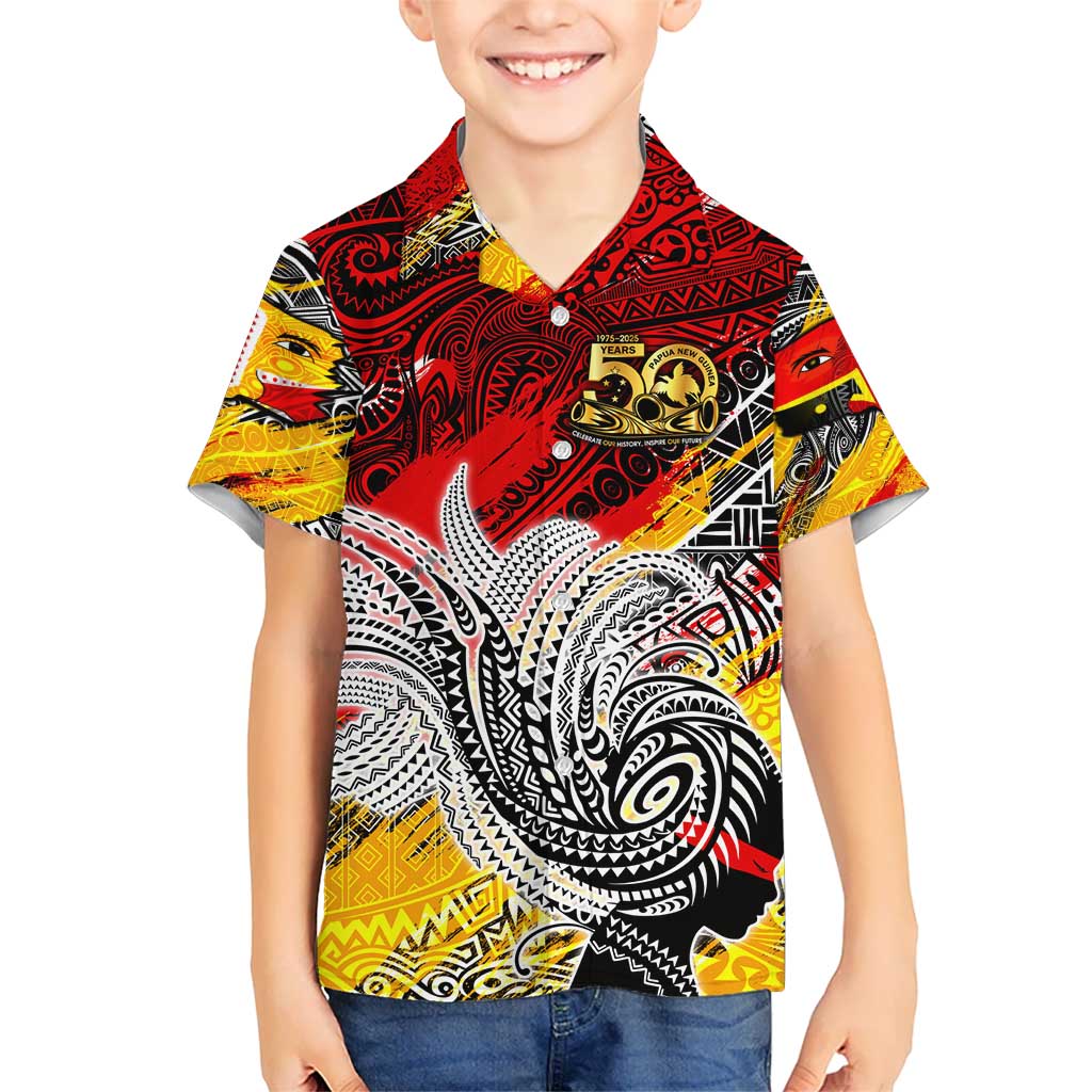 Papua New Guinea 50th Independence Day Hawaiian Shirt Celebrate Our History, Inspire Our Future