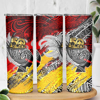 Papua New Guinea 50th Independence Day Skinny Tumbler Celebrate Our History, Inspire Our Future