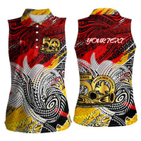 Papua New Guinea 50th Independence Day Women Sleeveless Polo Shirt Celebrate Our History, Inspire Our Future