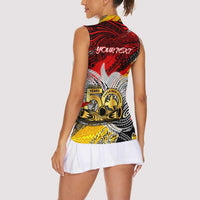 Papua New Guinea 50th Independence Day Women Sleeveless Polo Shirt Celebrate Our History, Inspire Our Future