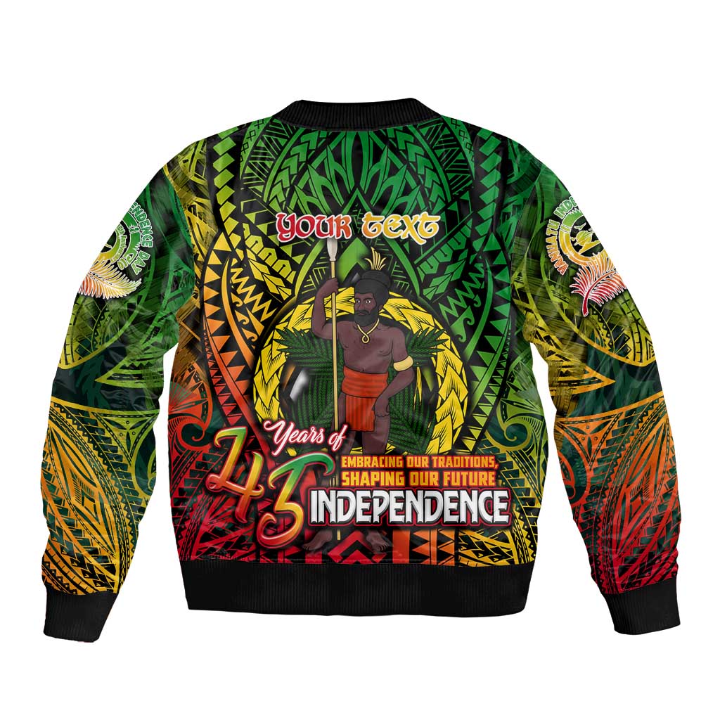 Vanuatu 45th Independence Anniversary Bomber Jacket Embracing Our Traditions Shaping Our Future