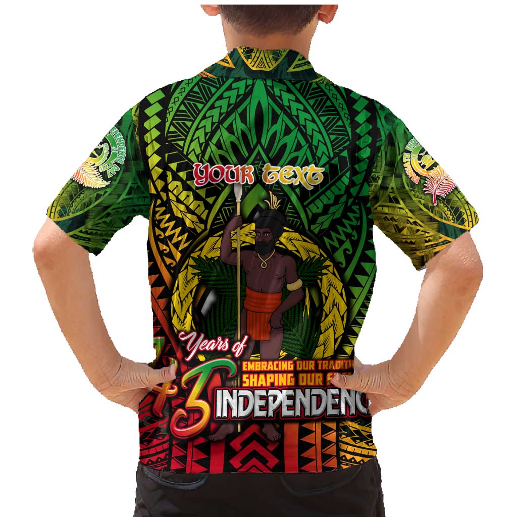 Vanuatu 45th Independence Anniversary Family Matching Mermaid Dress and Hawaiian Shirt Embracing Our Traditions Shaping Our Future