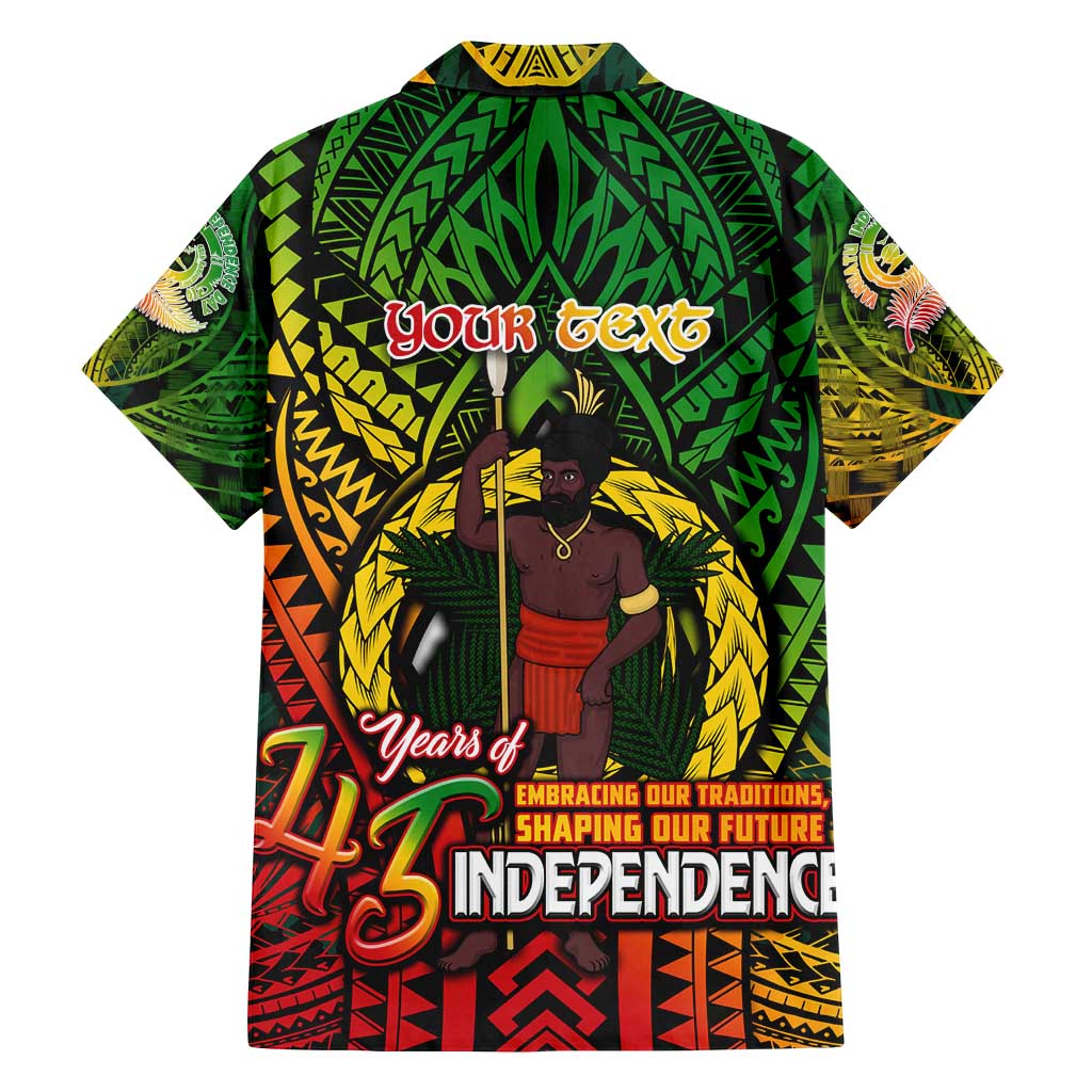 Vanuatu 45th Independence Anniversary Family Matching Summer Maxi Dress and Hawaiian Shirt Embracing Our Traditions Shaping Our Future