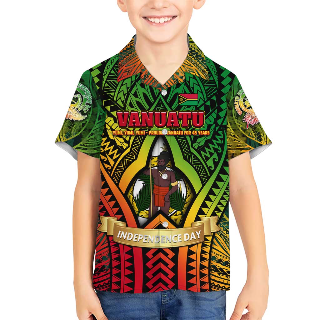 Vanuatu 45th Independence Anniversary Hawaiian Shirt Embracing Our Traditions Shaping Our Future