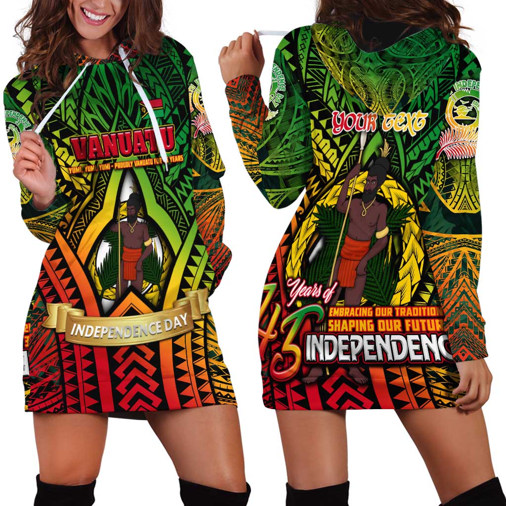 Vanuatu 45th Independence Anniversary Hoodie Dress Embracing Our Traditions Shaping Our Future