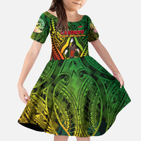Vanuatu 45th Independence Anniversary Kid Short Sleeve Dress Embracing Our Traditions Shaping Our Future