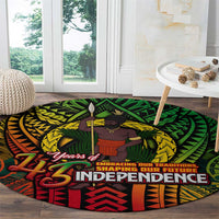 Vanuatu 45th Independence Anniversary Round Carpet Embracing Our Traditions Shaping Our Future