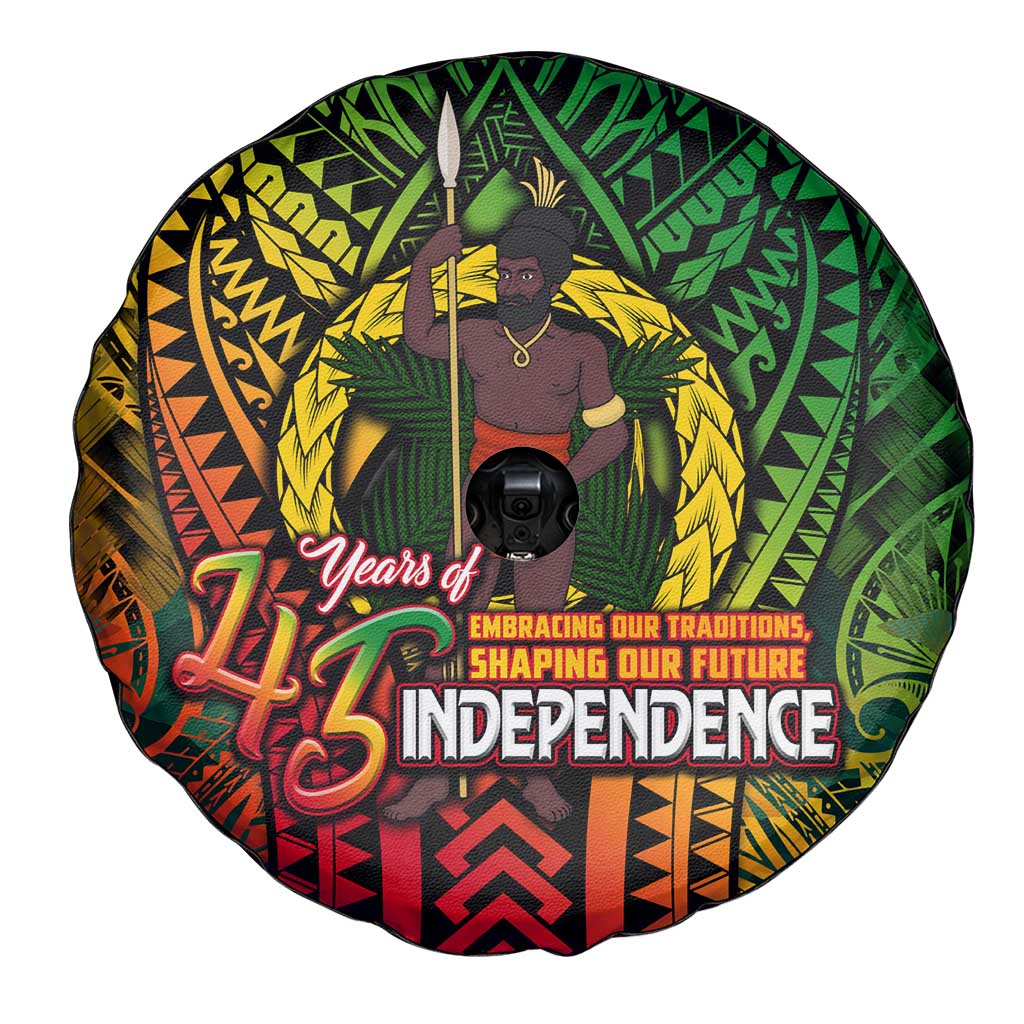 Vanuatu 45th Independence Anniversary Spare Tire Cover Embracing Our Traditions Shaping Our Future