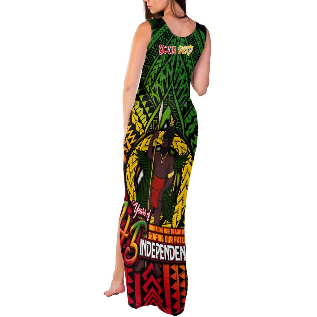Vanuatu 45th Independence Anniversary Tank Maxi Dress Embracing Our Traditions Shaping Our Future
