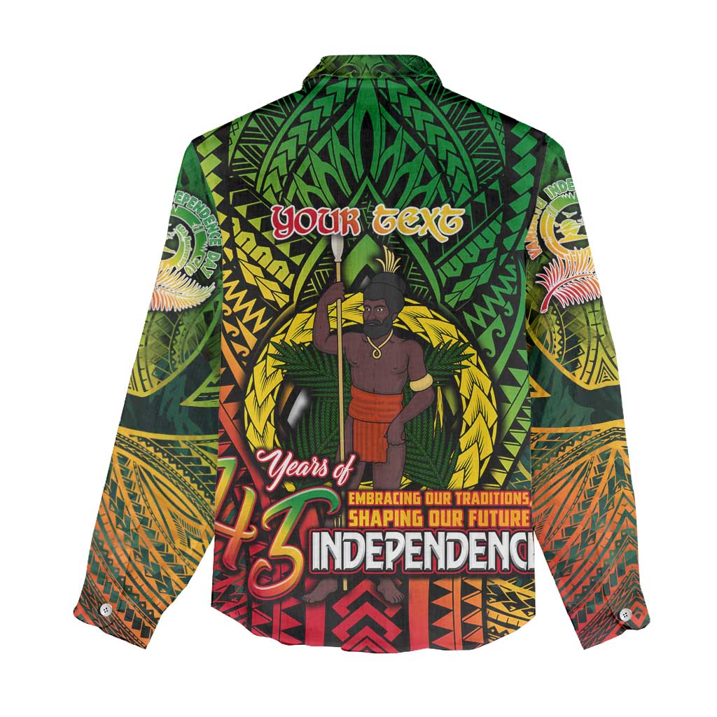 Vanuatu 45th Independence Anniversary Women Casual Shirt Embracing Our Traditions Shaping Our Future