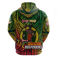 Vanuatu 45th Independence Anniversary Zip Hoodie Embracing Our Traditions Shaping Our Future