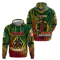 Vanuatu 45th Independence Anniversary Zip Hoodie Embracing Our Traditions Shaping Our Future