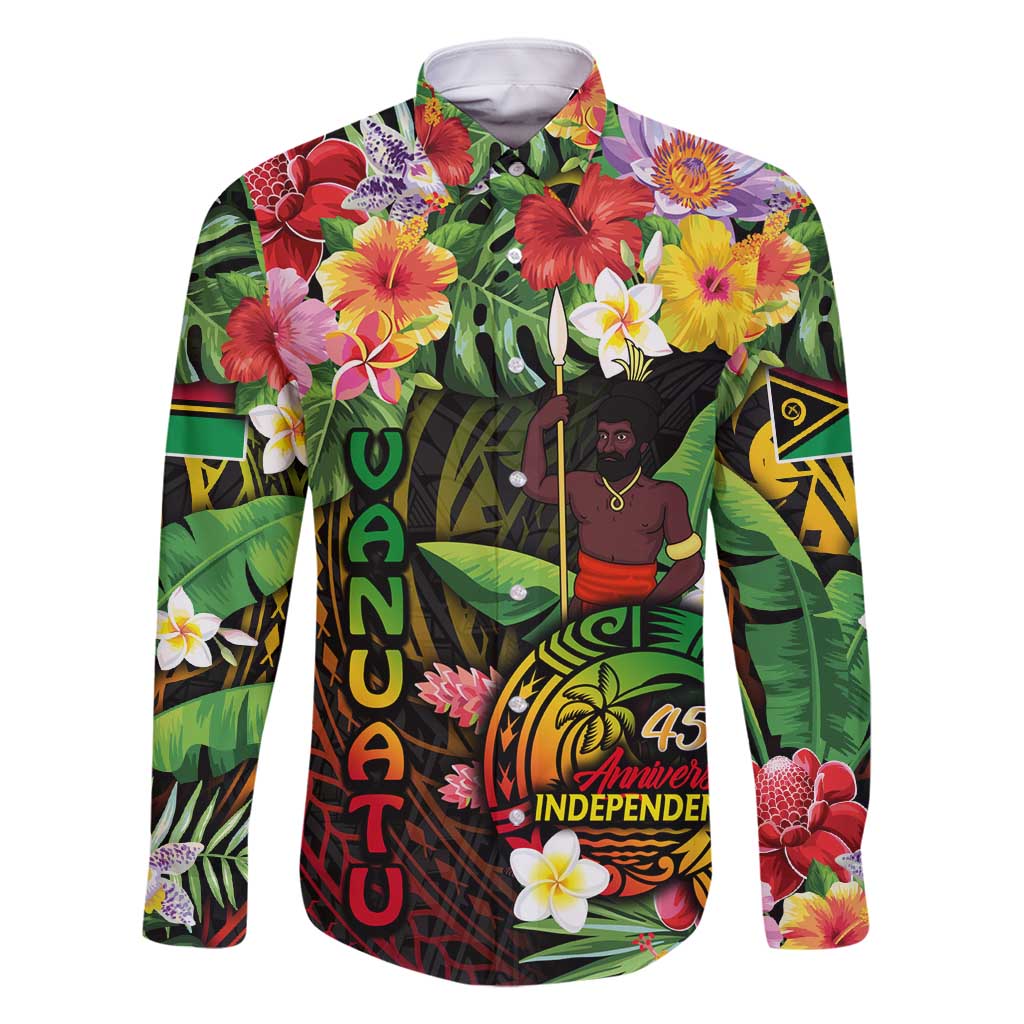 45th Anniversary of Freedom Vanuatu Family Matching Off Shoulder Short Dress and Hawaiian Shirt Island Pride Cultural Power Pacific Unity