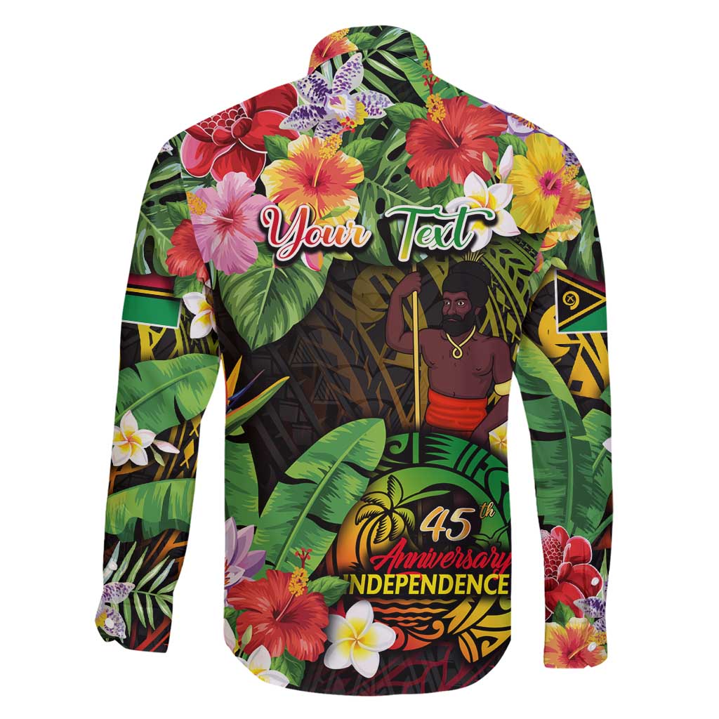 45th Anniversary of Freedom Vanuatu Family Matching Short Sleeve Bodycon Dress and Hawaiian Shirt Island Pride Cultural Power Pacific Unity