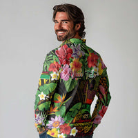 45th Anniversary of Freedom Vanuatu Long Sleeve Polo Shirt Island Pride Cultural Power Pacific Unity