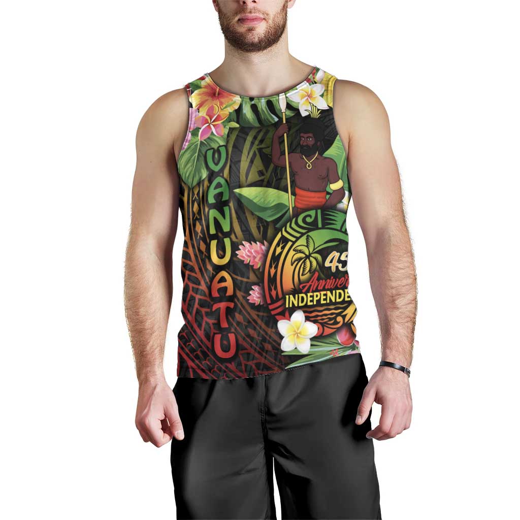 45th Anniversary of Freedom Vanuatu Men Tank Top Island Pride Cultural Power Pacific Unity