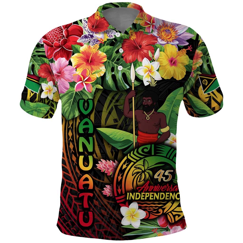 45th Anniversary of Freedom Vanuatu Polo Shirt Island Pride Cultural Power Pacific Unity DT02 Art - Polynesian Pride