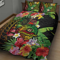 45th Anniversary of Freedom Vanuatu Quilt Bed Set Island Pride Cultural Power Pacific Unity