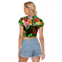 45th Anniversary of Freedom Vanuatu Raglan Cropped T Shirt Island Pride Cultural Power Pacific Unity DT02 - Polynesian Pride