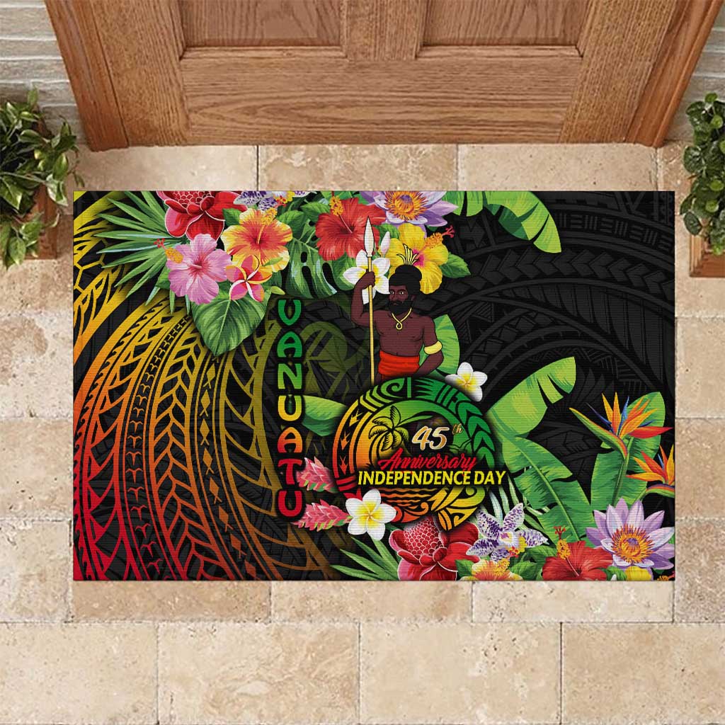 45th Anniversary of Freedom Vanuatu Rubber Doormat Island Pride Cultural Power Pacific Unity
